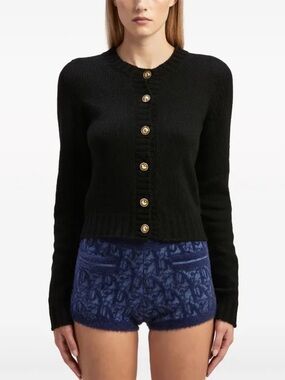Palm Angels wool blend curved logo cardigan NWT
